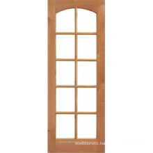 10 Lite Arched Top Wood Glass French Door Interior